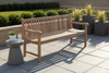 Stabile Gartenbank Picadelly 180 cm in Premium Teak mit Armlehne Bild 2
