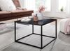Couchtisch 60 x 60 x 40 cm Metall Wohnzimmertisch Industrial Schwarz, Sofatisch Quadratisch, Loungetisch Kaffeetisch Stahl, Beistelltisch Quadratisch Bild 3