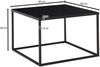 Couchtisch 60 x 60 x 40 cm Metall Wohnzimmertisch Industrial Schwarz, Sofatisch Quadratisch, Loungetisch Kaffeetisch Stahl, Beistelltisch Quadratisch Bild 4