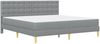 vidaXL Bettgestell mit Matratze Hellgrau 200 x 200 cm Stoff 3415128 Bild 3