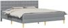 vidaXL Bettgestell mit Matratze Hellgrau 200 x 200 cm Stoff 3415128 Bild 2