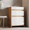 Waschbeckenunterschrank Detmold Goldkraft Eiche 2 Teile, Unterschrank 60 cm Vicco Bild 4