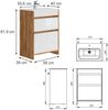 Waschbeckenunterschrank Detmold Goldkraft Eiche 2 Teile, Unterschrank 60 cm Vicco Bild 3