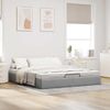 vidaXL Ottoman-Bett ohne Matratze Hellgrau 180x200 cm Stoff 3310896 Bild 3