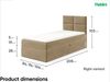 MEBLINI Kinderbett mit Bettkasten MINO 3 100x200 Rechts – H3/Hellbraun Samt Gepolstert Einzelbett mit Matratze - Polsterbett mit Stauraum - Bett mit Kopfteil – Stauraumbett Bild 5