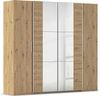rauch Kleiderschrank, Dreh- und Schwebetürenschrank KRONACH, 4-türig, Eiche Artisan, 225 x 210 x 60 cm Bild 3