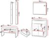 Garderoben-Set Simply I Kommode, Schuhschrank, Spiegel, 2x Kleiderhakenbretter (Farbe: Grau / Grau + Ontario 97) Bild 5