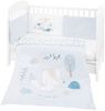 Kikkaboo Babybettwäsche 6-teilig. Decke 135x95 cm Laken 140x70 cm Nestchen blau Bild 2