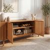 IDIMEX Lowboard LINN, Sideboard 180 cm aus Massivholz mit Lamellentüren Eiche Finish Bild 3