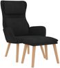 Relaxsessel mit Hocker Schwarz Samt, Drehbar [3097826] Bild 3