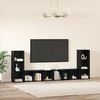 vidaXL TV-Schrankset 4 pcs Schwarz Eichen-Optik 37 x 35 x 107 cm 3393523 Bild 4
