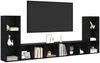 vidaXL TV-Schrankset 4 pcs Schwarz Eichen-Optik 37 x 35 x 107 cm 3393523 Bild 3