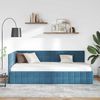 vidaXL Eckbettgestell mit Kopfteil Blau 90 cm x 190 cm Samt 42016377 Bild 3