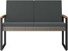 vidaXL Bank Outdoor Grau und Dunkelgrau 107 x 61 x 80 cm Poly-Rattan 42025338 Bild 5
