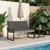 vidaXL Bank Outdoor Grau und Dunkelgrau 107 x 61 x 80 cm Poly-Rattan 42025338 Bild 3
