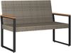 vidaXL Bank Outdoor Grau und Dunkelgrau 107 x 61 x 80 cm Poly-Rattan 42025338 Bild 4
