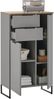 Badezimmer-Set >Denver< (3-tlg.) in grau matt / Evoke Eiche Dekor - 140x195x35 (BxHxT) Bild 4