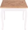 CLP Esstisch Lindon 80x80 cm Shabby Chic eckige Tischplatte aus massivem Ulmenholz,natura/weiß Bild 4