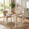 CLP Esstisch Lindon 80x80 cm Shabby Chic eckige Tischplatte aus massivem Ulmenholz,natura/weiß Bild 3