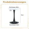 Beistelltisch rund 60x60 x H 72 cm, MDF-Tischplatte in Weiß mit Maserung, Metallgestell in Schwarz Bild 5