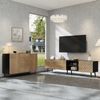 HAUSS SPOLE Sideboard Wohnzimmer-Set mit Sideboard und Fernsehschrank,mit Holzoptik (TV-Möbel Set mit Holzoptik und Kabeldurchführung, 2 St), Wohnzimmermöbel Set mit Kommode und TV-Ständer Bild 4