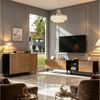 HAUSS SPOLE Sideboard Wohnzimmer-Set mit Sideboard und Fernsehschrank,mit Holzoptik (TV-Möbel Set mit Holzoptik und Kabeldurchführung, 2 St), Wohnzimmermöbel Set mit Kommode und TV-Ständer Bild 2