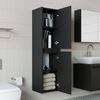 Roomart ATLANTIC-65 Badmöbel - nur Hochschrank - H 115 x B 30 x T 35 cm • Schwarz-Eiche Bild 5