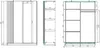 Vente-unique - CALELA Wardrobe and walk-in wardrobe Holz, Platte Weiß - B 62 cm x H 198,5 cm x L 150,6 cm Bild 4