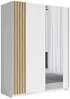 Vente-unique - CALELA Wardrobe and walk-in wardrobe Holz, Platte Weiß - B 62 cm x H 198,5 cm x L 150,6 cm Bild 2