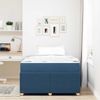 vidaXL Bettrahmen mit Matratze Blau 120 x 190 cm Stoff 3398372 Bild 3