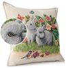 ANRO Dekokissen Kissenhülle MIT oder OHNE Füllung Kissenbezug Zierkissen, Kissenüberzug ohne Füllung Gobelin 45x45 cm Kaninchen bunt Bild 4