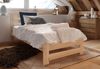 Home Collective Holzbett mit Lattenrost Modern Bett Kiefer Bettgestell Massivholzbett Klassisch (90x200, 120x200, 140x200, 160x200 cm), Einzelbett, Skandi Boho Landhaus Kopfteil hoch 90x200 cm natur Bild 2