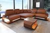 Mini Ecksofa Asti Kompakt L Form - Kunstleder - hellbraun-weiß Bild 2