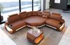 Mini Ecksofa Asti Kompakt L Form - Kunstleder - hellbraun-weiß Bild 3