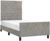 Einzelbettgestell Design für Erwachsene ohne Matratze Hellgrau 90x190 cm Samt d4998e Bild 3