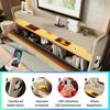 Polsterbett Einzelbett 90*200, Stauraum Kopfteil mit USB und Typ C-Port ,360-Surround-LED-Funktion rund um Kopf- und Fußende des, Betten mit Hydraulisch Stauraum, Beige , Leinen(Ohne Matratze) Bild 3