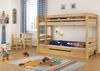 Erst-Holz Etagenbett Kiefer natur 90x200 inkl. Gästebett Bild 2