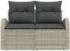 vidaXL Gartensofa mit Kissen Hellgrau 124 x 62 x 69cm Poly-Rattan 42006737 Bild 5