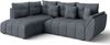 AX LIVING Couch mit Bettfunktion Corleone Ecksofa grau in L Form 268cm Bild 2