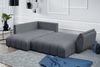 AX LIVING Couch mit Bettfunktion Corleone Ecksofa grau in L Form 268cm Bild 4