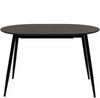 Esstisch Rodrigo ausziehbar 120-150-180 x 80 cm 4-10 Personen Ovaler Küchentisch mit Metallgestell für Küche, Esszimmer Holz Optik Schwarz Bild 2