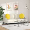 vidaXL Sitzkissen 2 pcs Helles Gelb Ø50 x 19 cm Stoff 42014166 Bild 4
