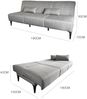 Dmora 3-Sitzer Schlafsofa Aza, Stoffsofa, Sofa mit Klick-Klack-Öffnung, mit Kissen, 190 x 70 x 80 cm, Grau Bild 3