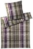 Joop! Mako-Satin Bettwäsche 135x200 Checks ivy Karo grün pflaume 4098-4 Bild 2