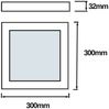 24W LED Aufputz Deckenlampe Panel Deckenleuchte Eckig 30x30 cm 2000 Lumen Warmweiß (3000K) Bild 4