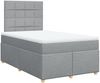 vidaXL Boxspringbett mit Matratze Hellgrau 120x200 cm Stoff 3293547 Bild 3