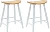 vidaXL Esszimmerstühle 2 pcs Weiß 46 x 37 x 63 cm Massives Gummiholz 42020461 Bild 2