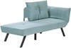 Rechtsseitige Chaiselongue ROCAMADOUR Stoff Hellblau Bild 4