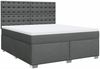 vidaXL Boxspringbett mit Matratze Dunkelgrau 180x200 cm Stoff 3290582 Bild 2