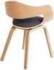 2er Set Stühle LONDON Stoff - 73x49x46cm, Natur/Hellgrau Stoff Holz Gestell Konferenzstuhl Wartezimmerstuhl Bild 5